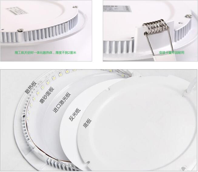 LED Panel Light 9W Slim Thin for Sale LED Ceiling Panel Light for House LED Round Recessed Ceiling Panel Down Light Bulb Lamp
