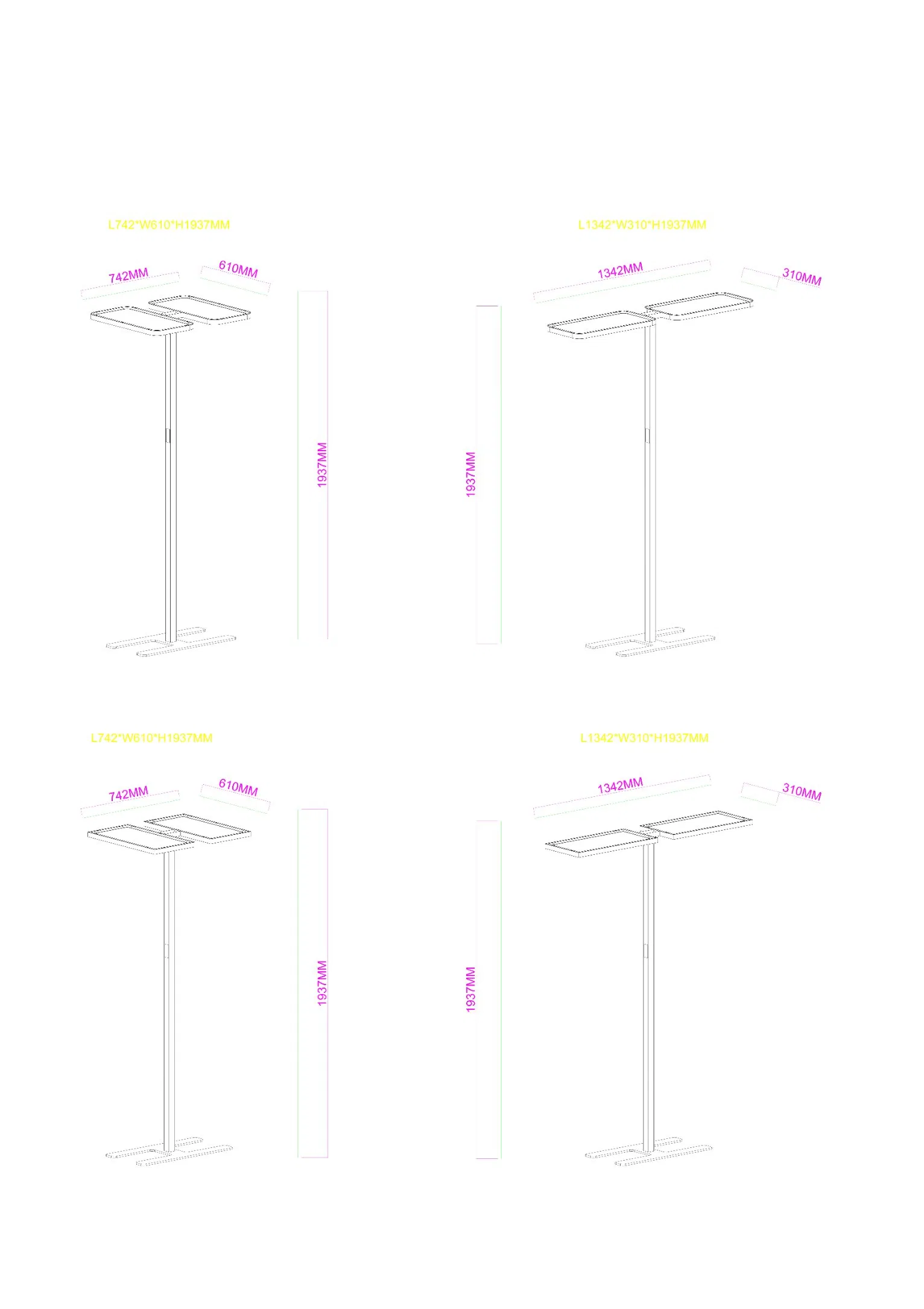 Ugr<16 1-10 V Dimmable up Down Lighting PIR Sensor Black White Light LED Panel Office Light