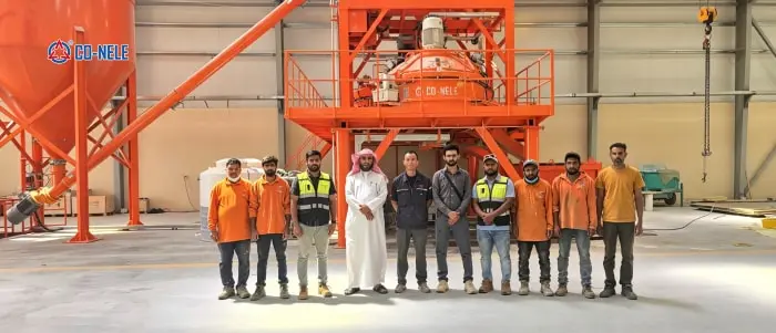 Saudi UHPC facade production line equipped with planetary mixers