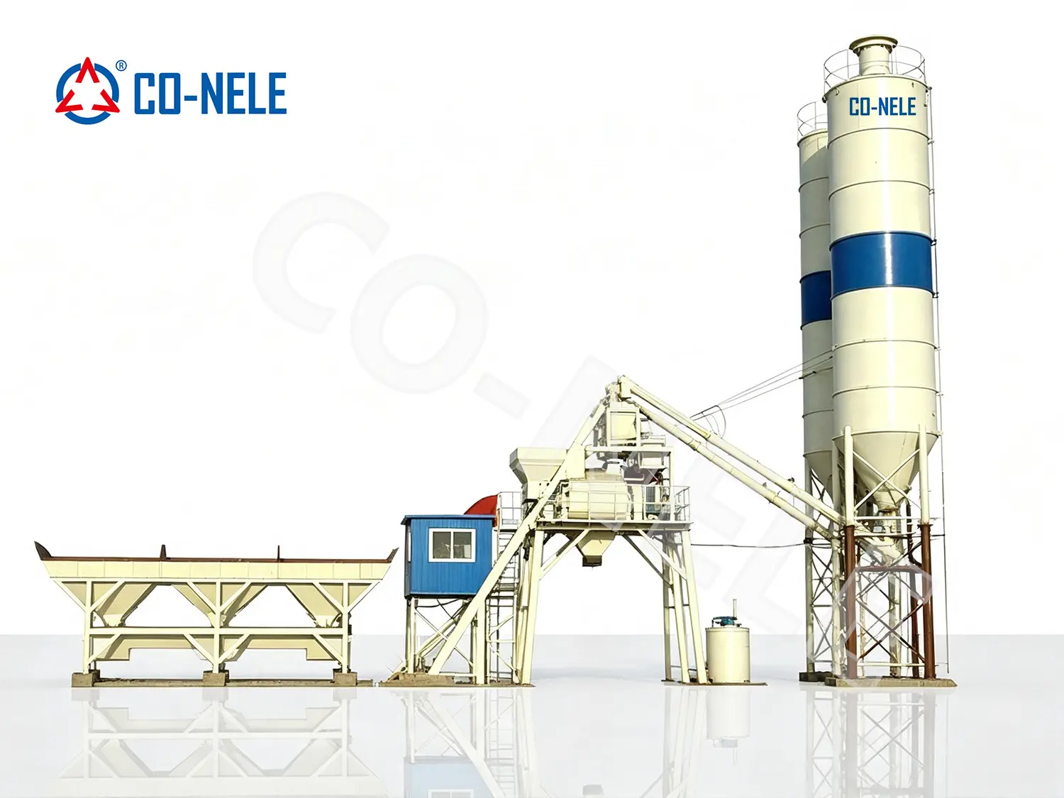 HZS50 50 cubic metre per hour compact concrete batching plant