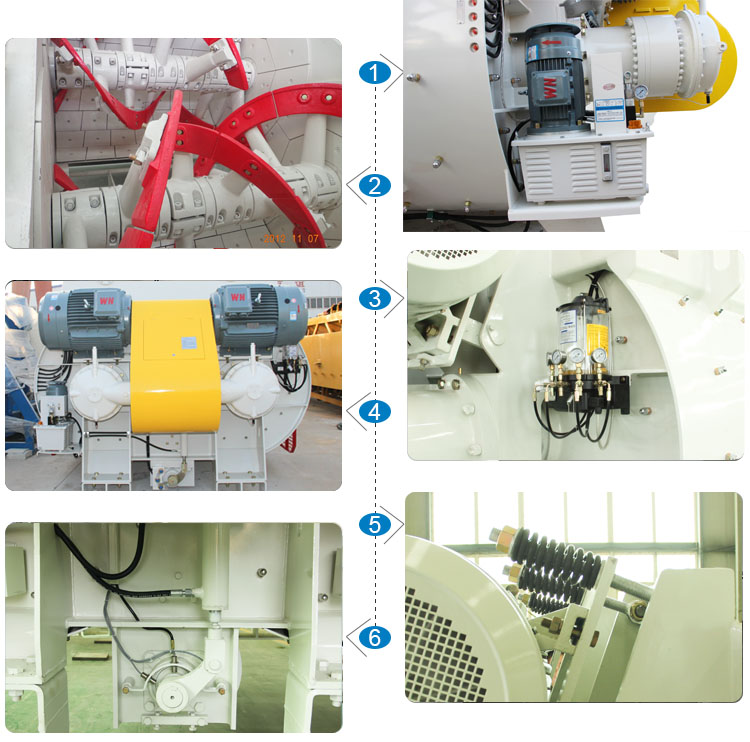 Twin screw concrete mixer