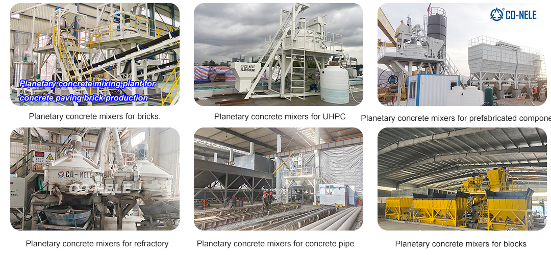 Planetary concrete mixers for uhpc brick concrete block cement pipe
