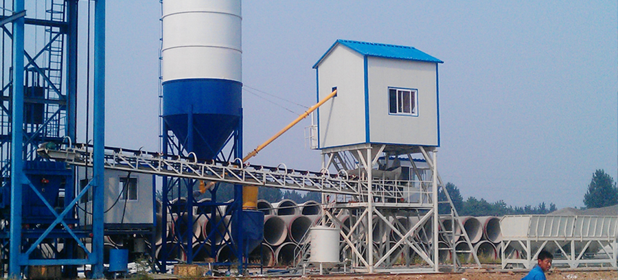 Cement pipe concrete mixing plant