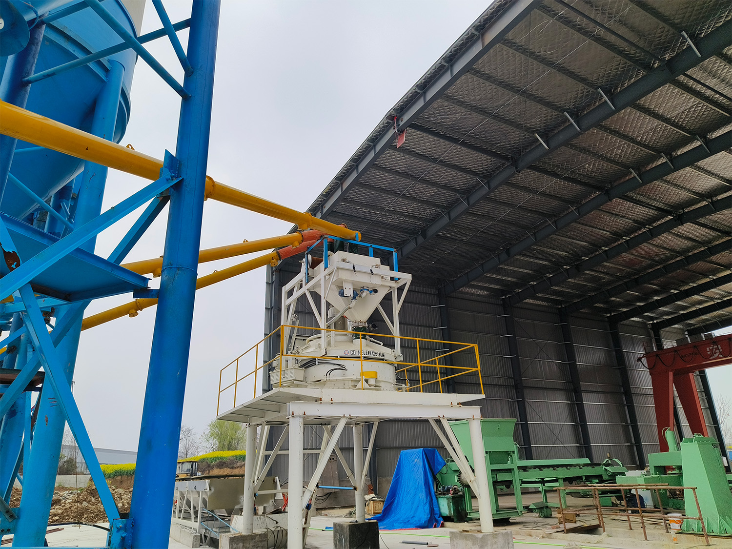 China Vietnam 60m³/h Concrete Batching Plant for Core Vibration Pipe Production Factory, Machine