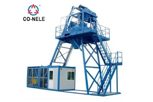 China 30m3/h Mobile concrete batching plant MBP08 Factory, Machine