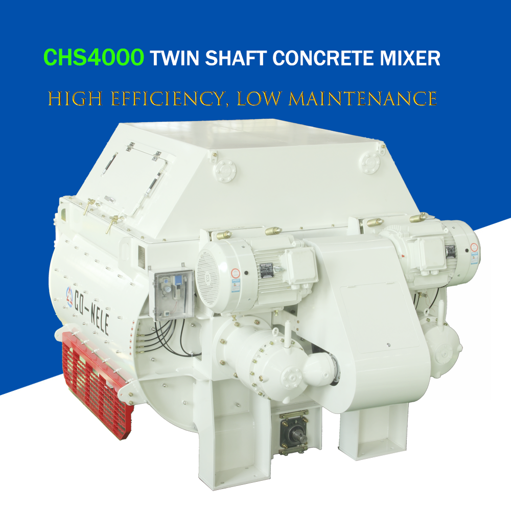 China CHS4000 (4 m³) Twin Shaft Concrete Mixer Manufacturer, Factory