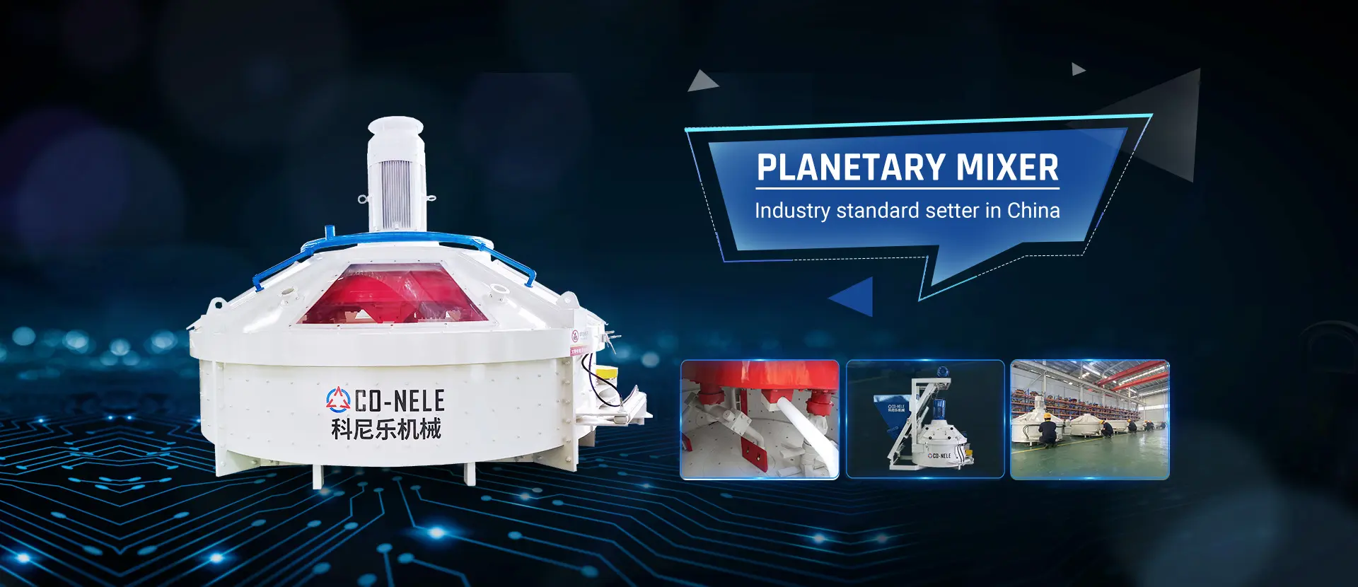 CO-NELE vertical shaft planetary concrete mixer for precast and UHPC