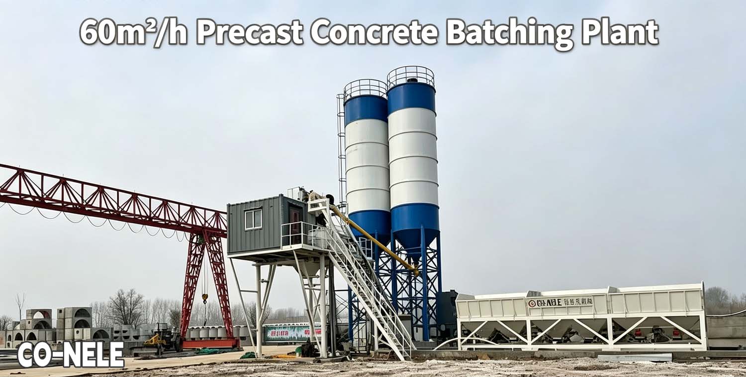 China HZS60 60m³/h Precast Concrete Batching Plant | 1000 Planetary Mixer Manufacturer, Factory