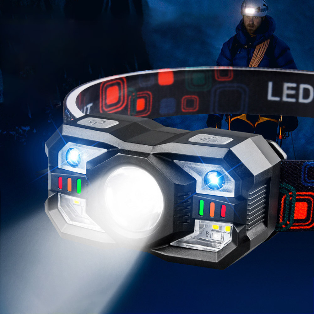 Smart Sensing Wave Sensing Headlight USB Charging Outdoor Night Fishing Headlight