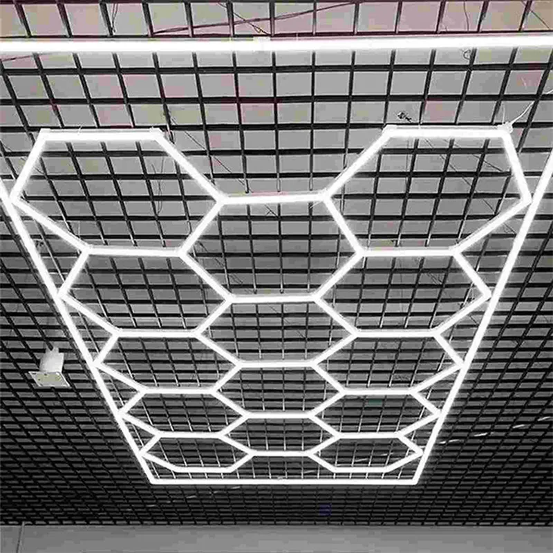 Car Detailing Shop Ceiling Hexagon LED Light Lamp Honeycomb Shape Light