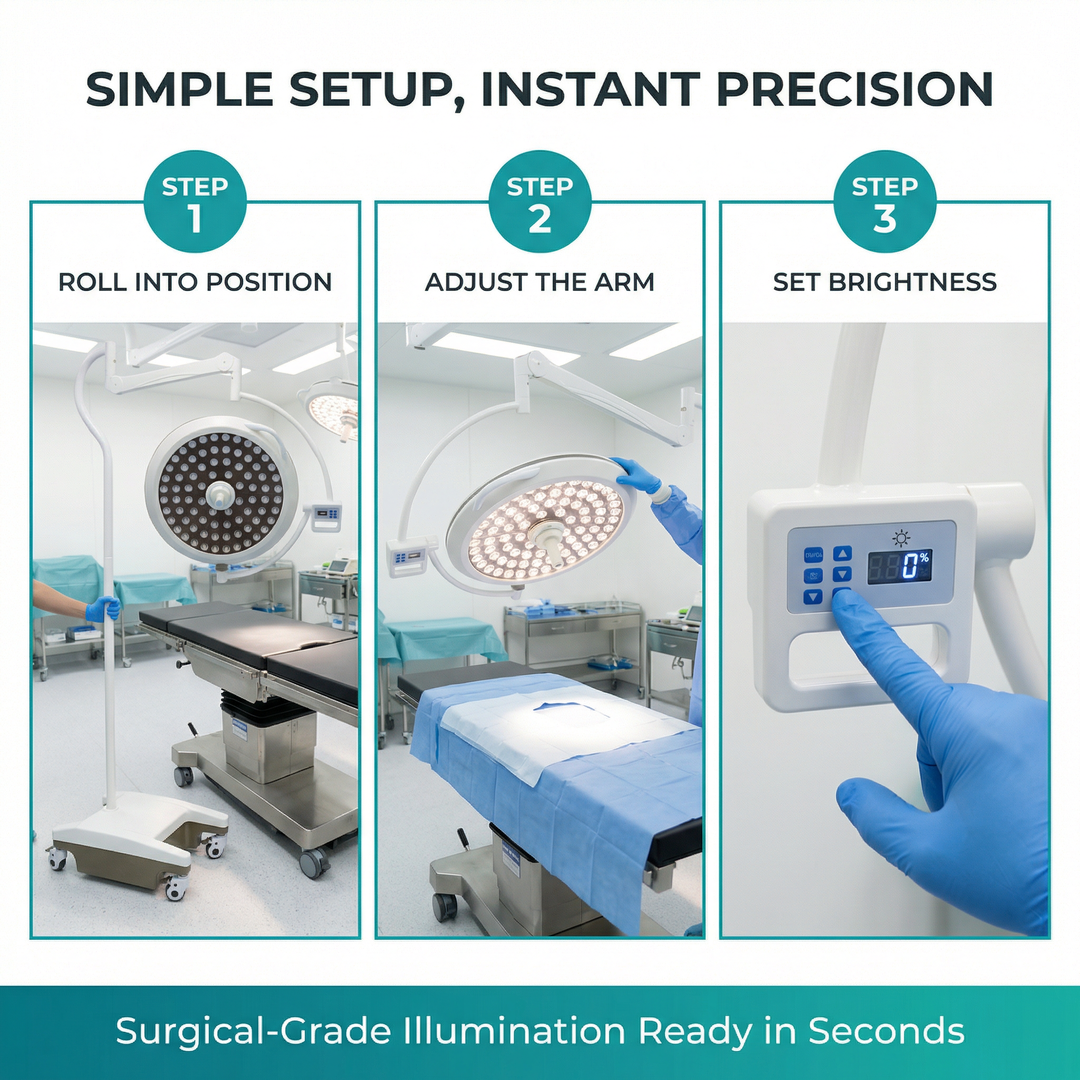 Advanced Mobile Stand Type Surgical Light Led Operating for Pet Clinic Surgery Rooms with Excellent Shadowless Light