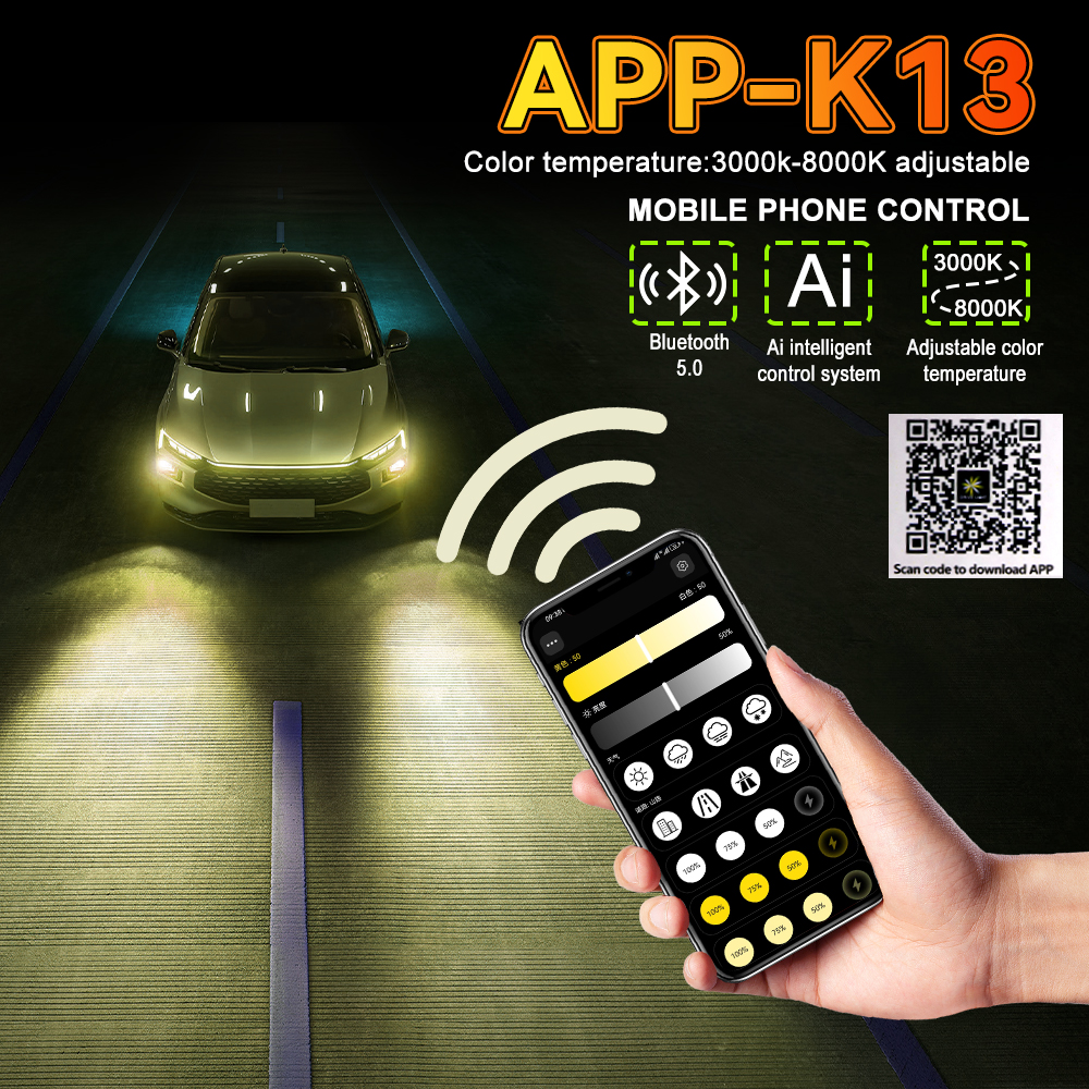 New 190W Smart App Control 12V LED Headlights Waterproof 30000LM 6000K-6500K Bulbs Plug Play Universal Fitment 2 Year Warranty