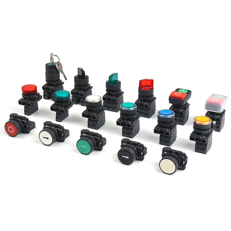 GROWMOON 22 Mm XB4 Series Metal Modular Push Buttons Momentary Latching LED Light Source Spring Rebound Button Switch