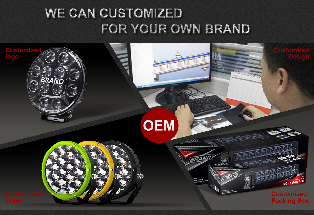 Auto Lighting System 288W Spot Flood Combo Beam 50 Inch Curved LED Light Bar for Jeep Offroad Trucks 4 Wheels