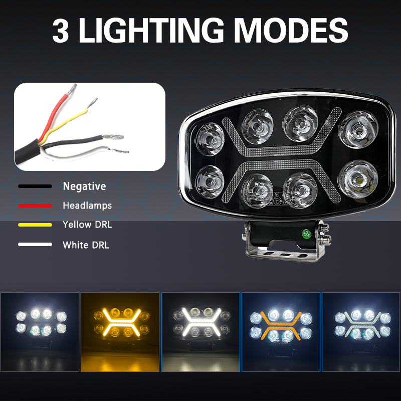 LED Driving Light Dimension