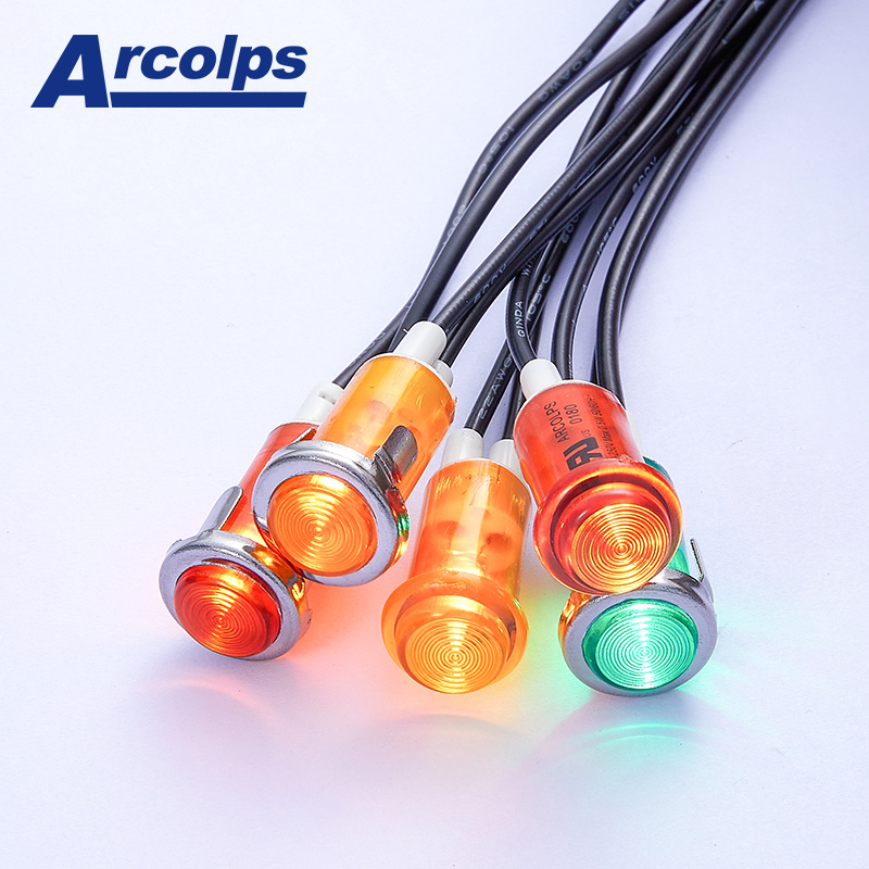 LED Indicator Lamp Low Energy For Electronic Circuits Status Monitoring Multiple Colors Clear Blue High Visibility Volts