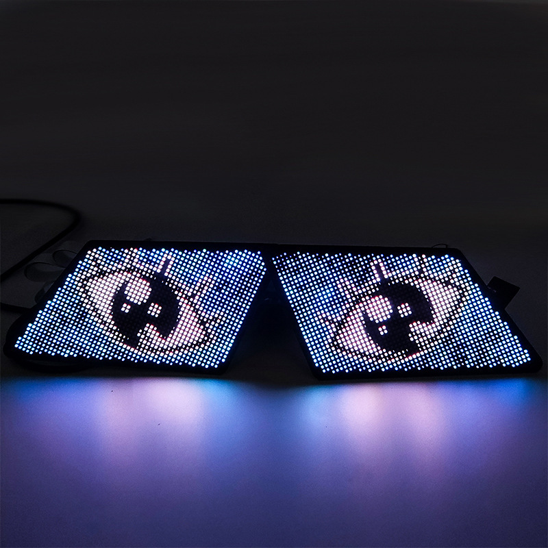 Smart LED Eye Light Screen Car Headlight 6V 3W Mobile APP Control Demon Eye Assembly Universal Fitment YT-309 WIITECH/OEM
