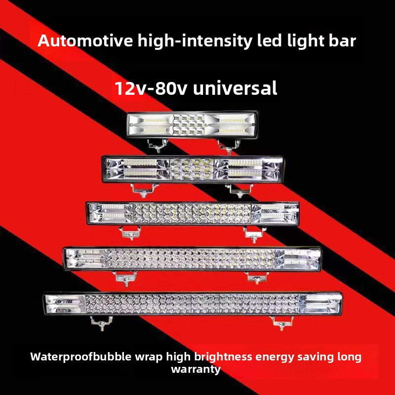 Car LED Spotlights 12V/24V Grille Strip Lights Truck Modification Ultra-Bright High-Beam Flashing Lights Off-Road Lights