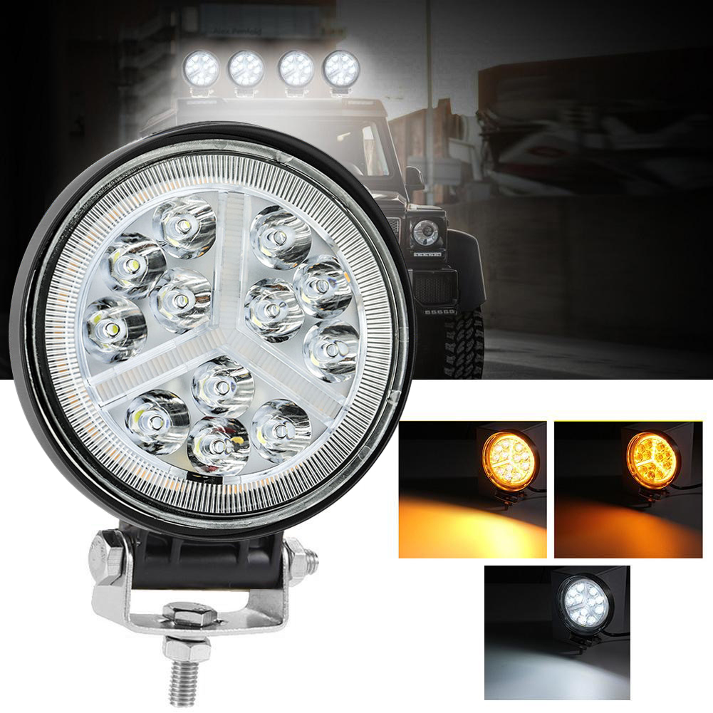 4 Inch 162w Led Driving Light Round Truck Led Working Spot Headlight With DRL Strobe 4x4 Offroad Excavators Tractors Harvesters