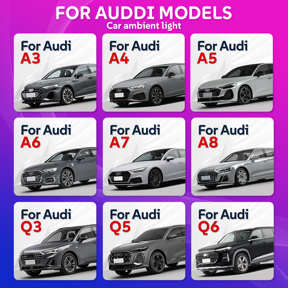 KYNCHO for Audi A3 8Y LED Lighting Lamp Car Ambient Light Symphony Lighting Automotive Ambient Lighting Auto Interior Lighting