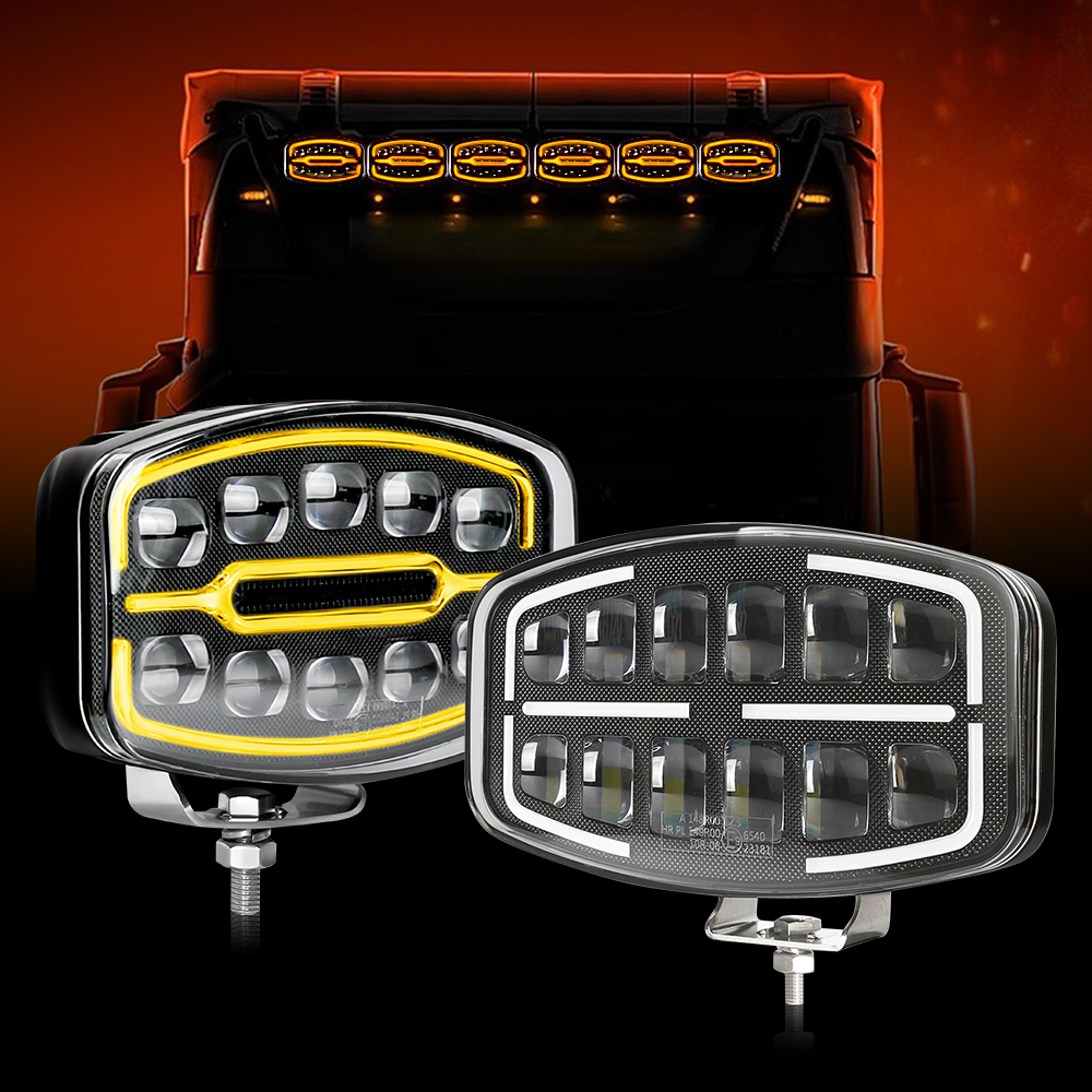 Heavy Duty Truck Work Light 24V Headlight Camion Truck 10inch Led Spot Headlamp Drl Fit for Scania Volvo DAF MAN