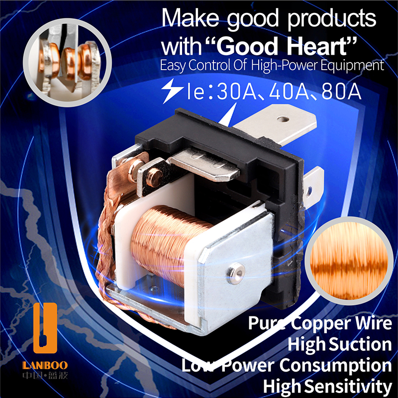 LANBOO 12V 24V Car Relay 4Pin 5 Pin High Current 30A/40A Waterproof Car Horn Start Headlight Modification