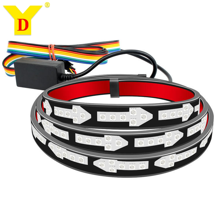 Universal Colorful 12V Truck Running Lantern Anti-rear-end Arrow-shaped Chase Light LED Deck Dash Light AUTO LAMP
