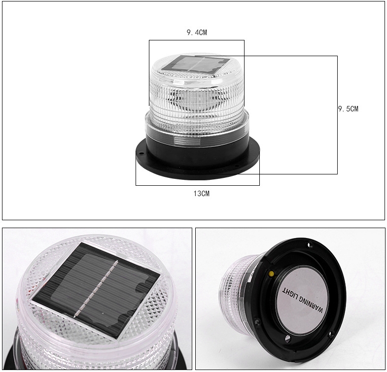 Manufacturers Supply LED Vehicle-mounted Warning Lights, Red-blue-white Magnetic Chassis Warning Lights for Night Construction.