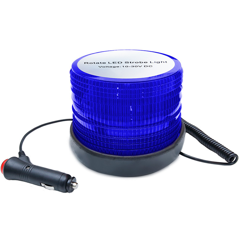 High Brightness Round 72LEDs Car Strobe Warning Lights 10-80V Led Warning Beacon Lights Emergency Flashing Roof Top Vehicle