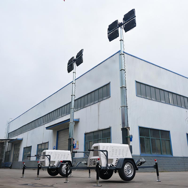 Advanced Control System Mobile Light Tower With Remote Monitoring for Job Sites Mobile Light Tower