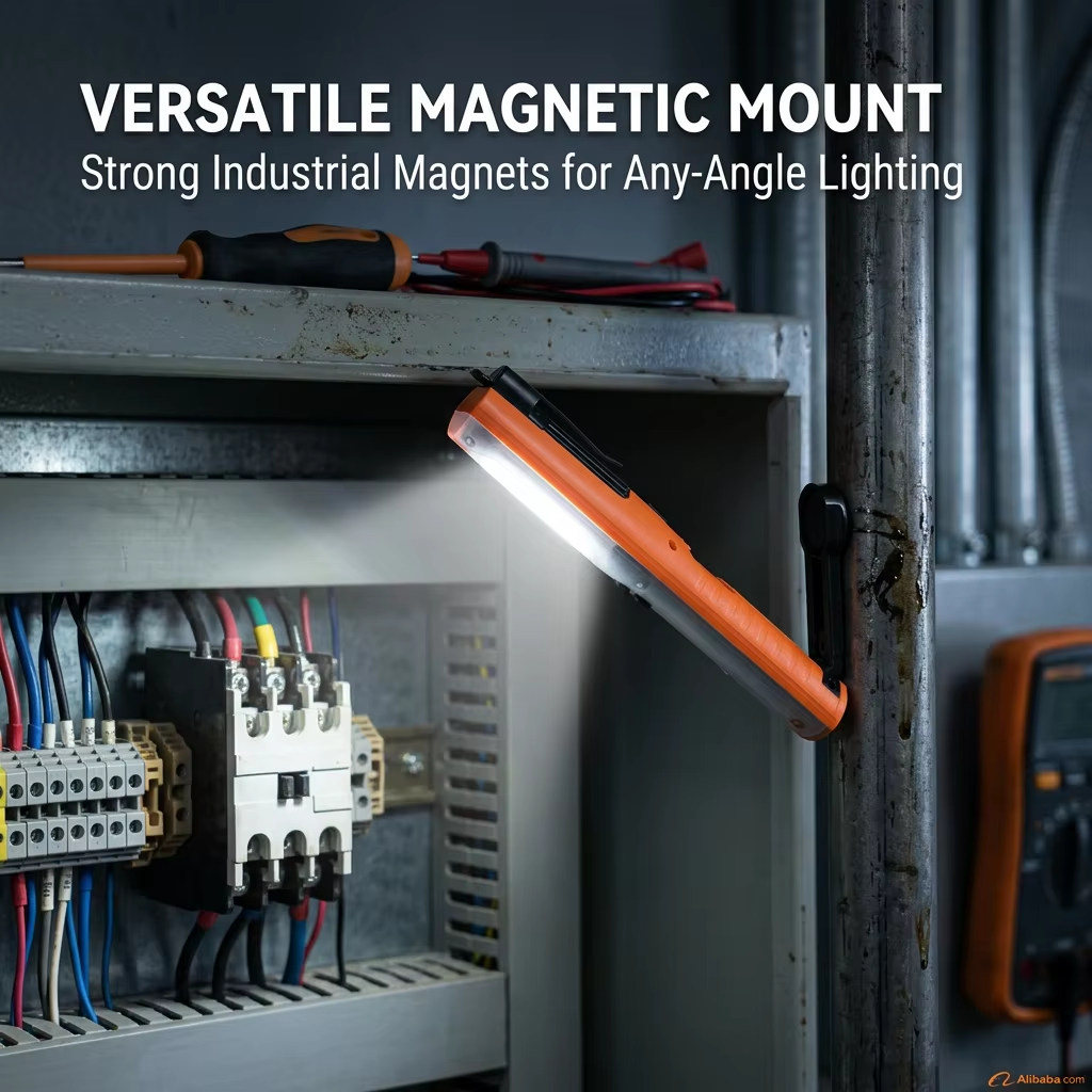 Bright 1200 Lumens Foldable LED Inspection Light Compact Portable Integrated Back Bracket Workshop Use OEM ODM