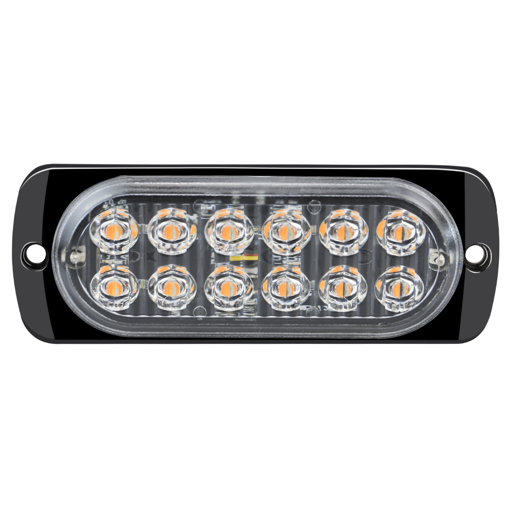 New Waterproof 12V 12LEDs Red Amber Blue White Strobe Truck Side Tail Lighting Retrofit Auto Car Warning Driving Light