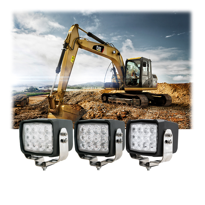 ECE R10 Heavy Duty 5 Inch Cube Long Spot Wide Flood Beam Mining 60W LED Work Light for Agricultural Vehicles
