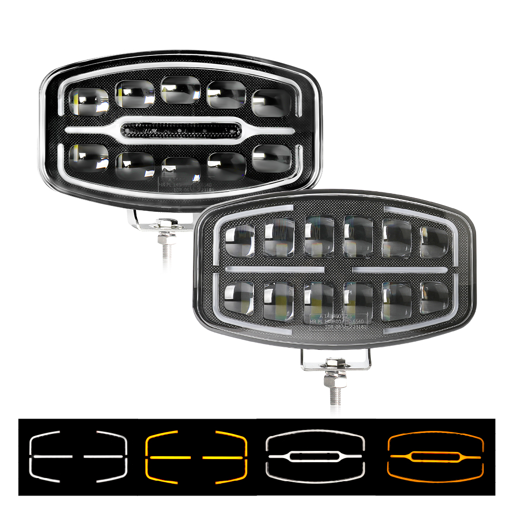Heavy Duty Truck Work Light 24V Headlight Camion Truck 10inch Led Spot Headlamp Drl Fit for Scania Volvo DAF MAN
