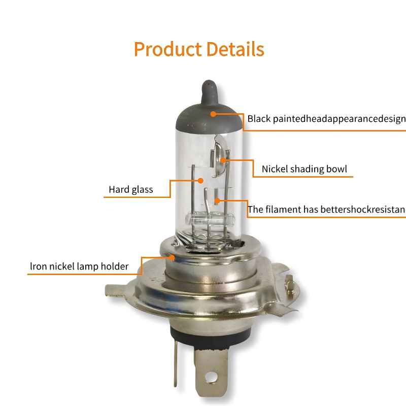 Motorcycle Accessories Motorcycle Headlight H4(9003/HB2) 12V35/35W P43T Hard Glass Bulb Halogen Light