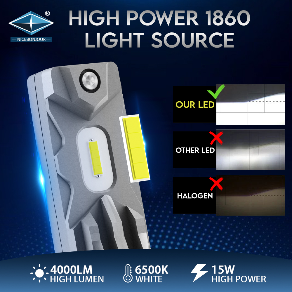 OEM &amp; ODM High Power LED Lighting System 6500K New H4/H7/H11/9005/9006/H1/H3 LED Headlight Bulb for Car Aluminum Material