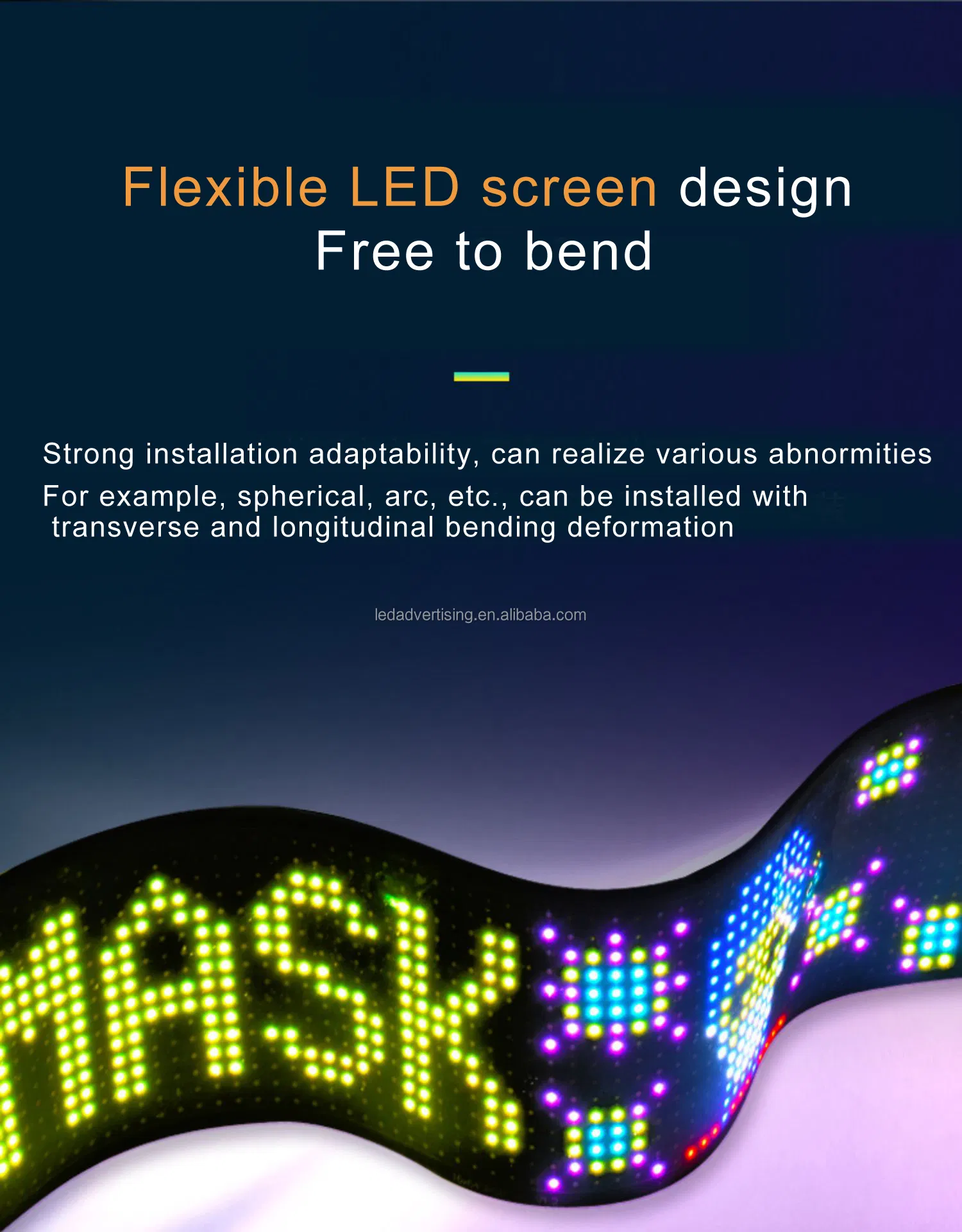Flexible LED Display Panel for Car Window Advertising