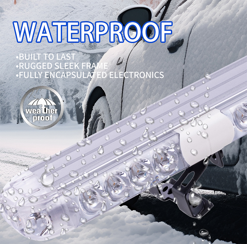 Universal Fit Blue Flashing Strobe Light Roof Mount Warning Lightbar For Emergency Cars, Trucks &amp; Vans