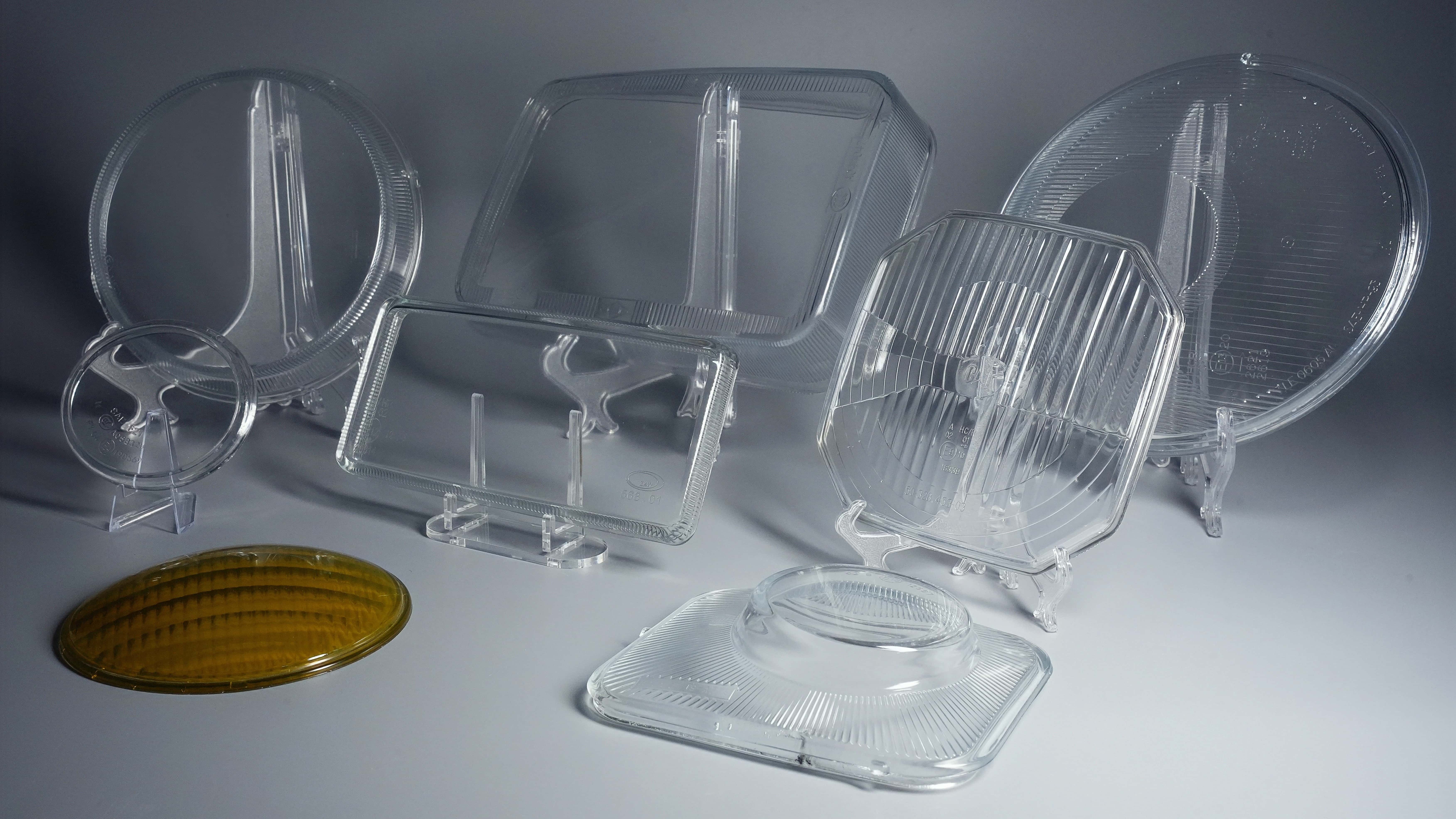 High Borosilicate Automotive Headlight Glass Cover Lens Custom Size Shape Color Mold Pressed For Light Covers Manufacture Direct