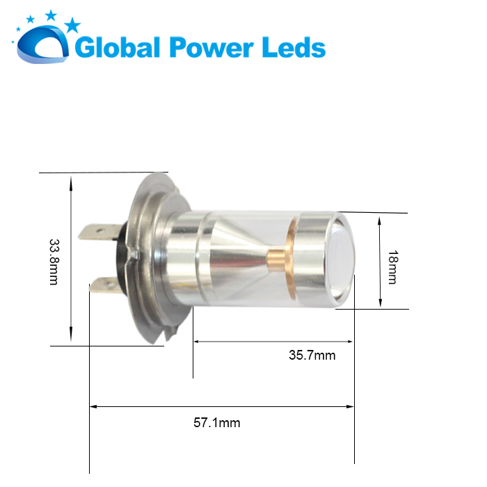 Globalpowerleds GP-T20H7HP06 12v H7 30w WHITE LED FOG AUTO LAMP BULBS 24V CANBUS for VEHICLES LIGHTING SYSTEM SAVE POWER GREEN