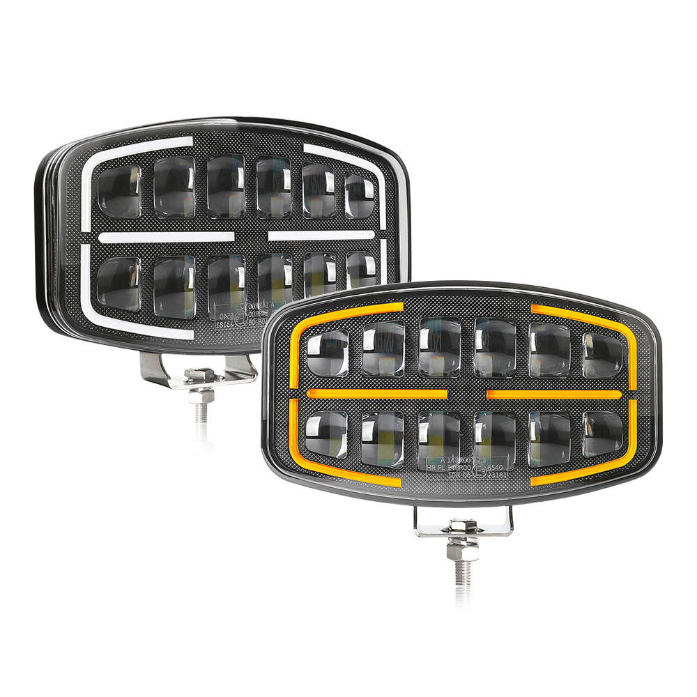 Heavy Duty Truck Work Light 24V Headlight Camion Truck 10inch Led Spot Headlamp Drl Fit for Scania Volvo DAF MAN