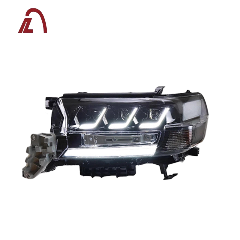 Wholesale Factory Price for Land Cruiser 2016-2021 Modified Headlight Triple Eyes LED Headlight Dynamic Turn Signal
