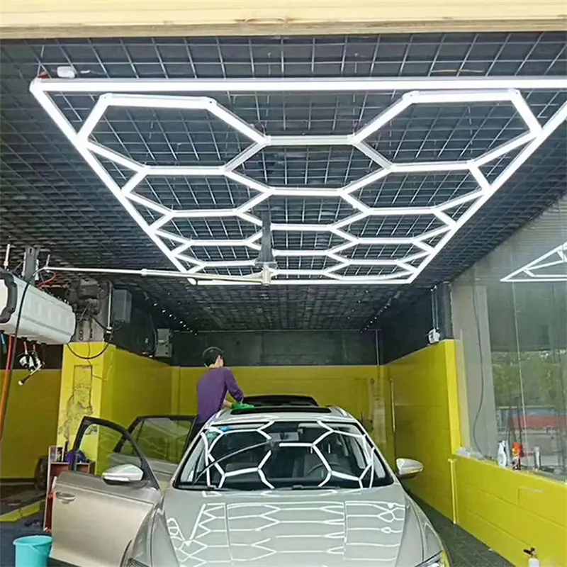 Car Detailing Shop Ceiling Hexagon LED Light Lamp Honeycomb Shape Light