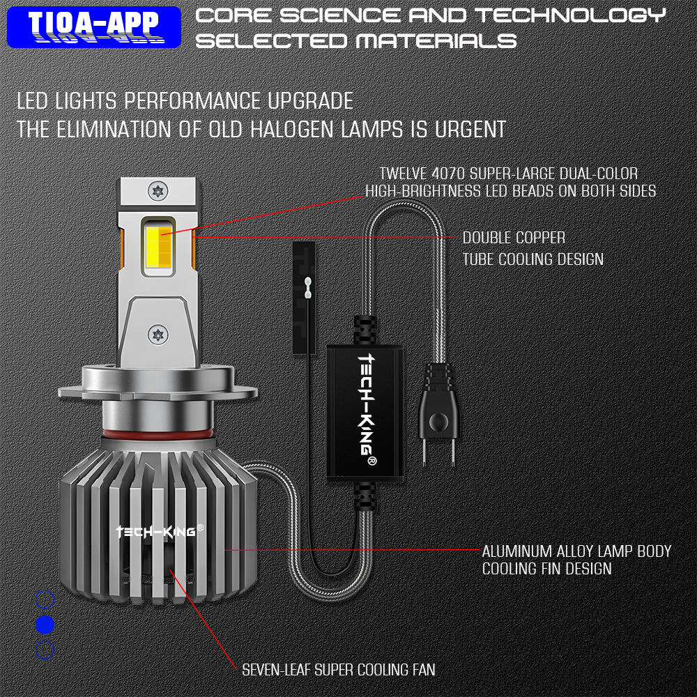 TECH-KING Bulb Adjustable Colors