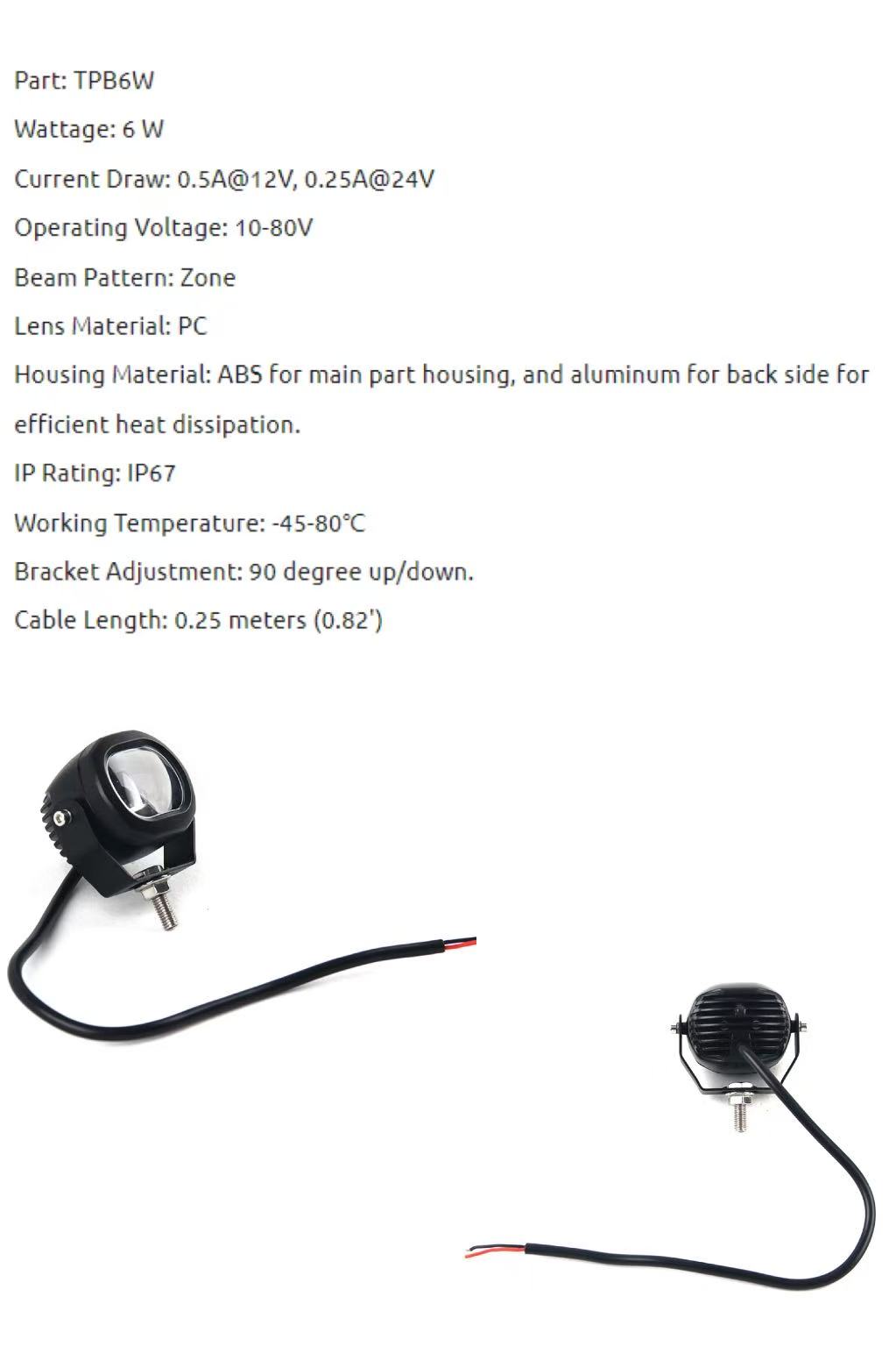 Industrial Vehicles 10-80VDC Aluminum Bracket Truck Safety Lights Forklift Led Red Blue Line Zone Area Warning Light