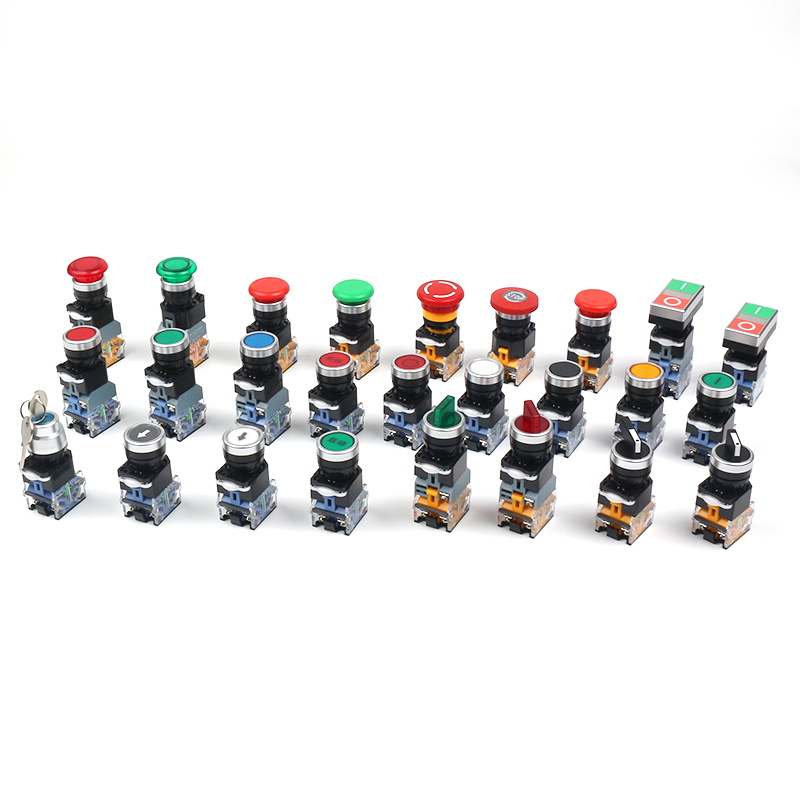 GROWMOON 22 Mm XB4 Series Metal Modular Push Buttons Momentary Latching LED Light Source Spring Rebound Button Switch