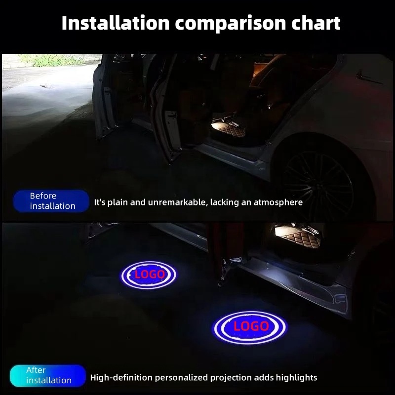 Factory Direct Sales of LED Ultra-thin Waterproof Car Welcome Lights and Door Projection Lights OEM/ODM Custom Wholesale
