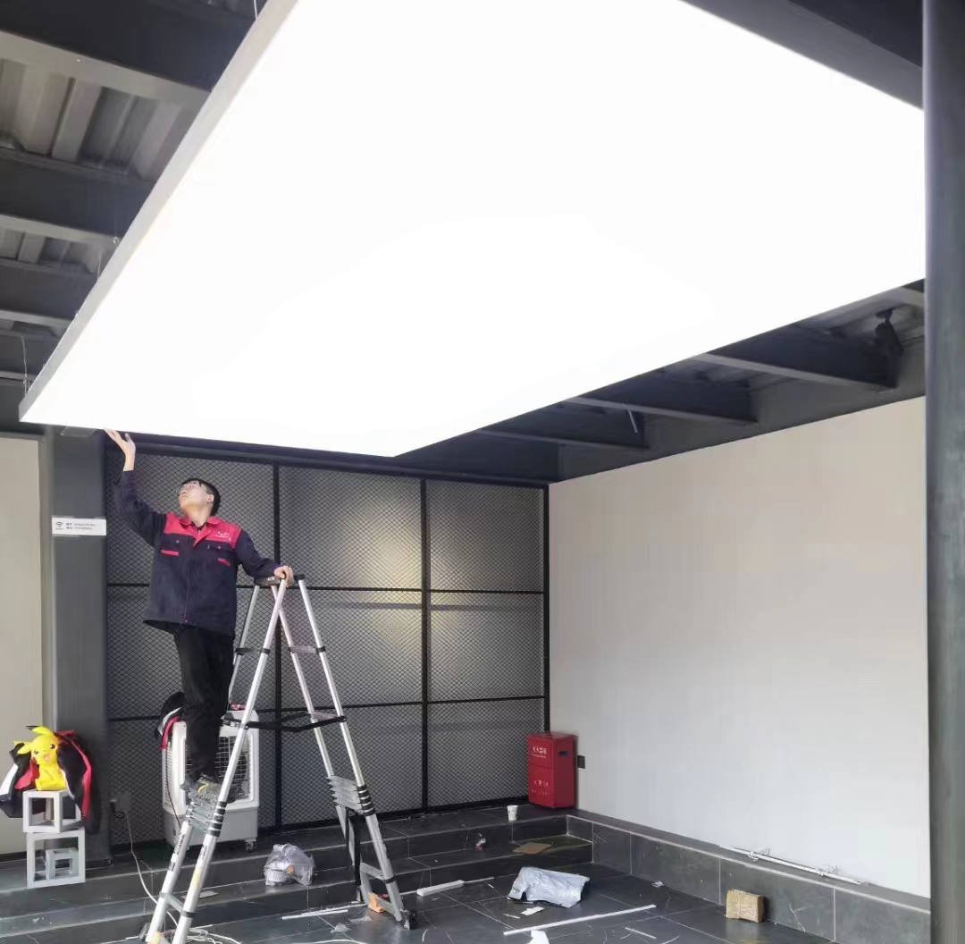 Customized Ceiling Soft Film Lamp Oversized Car Led Slim Light Box For Auto 4S Repair Shop