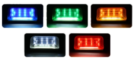 Rectangle LED Side Light High-Quality Truck Lighting System Muti Color 12-24V LED Marker Light Signal Trailer Parts