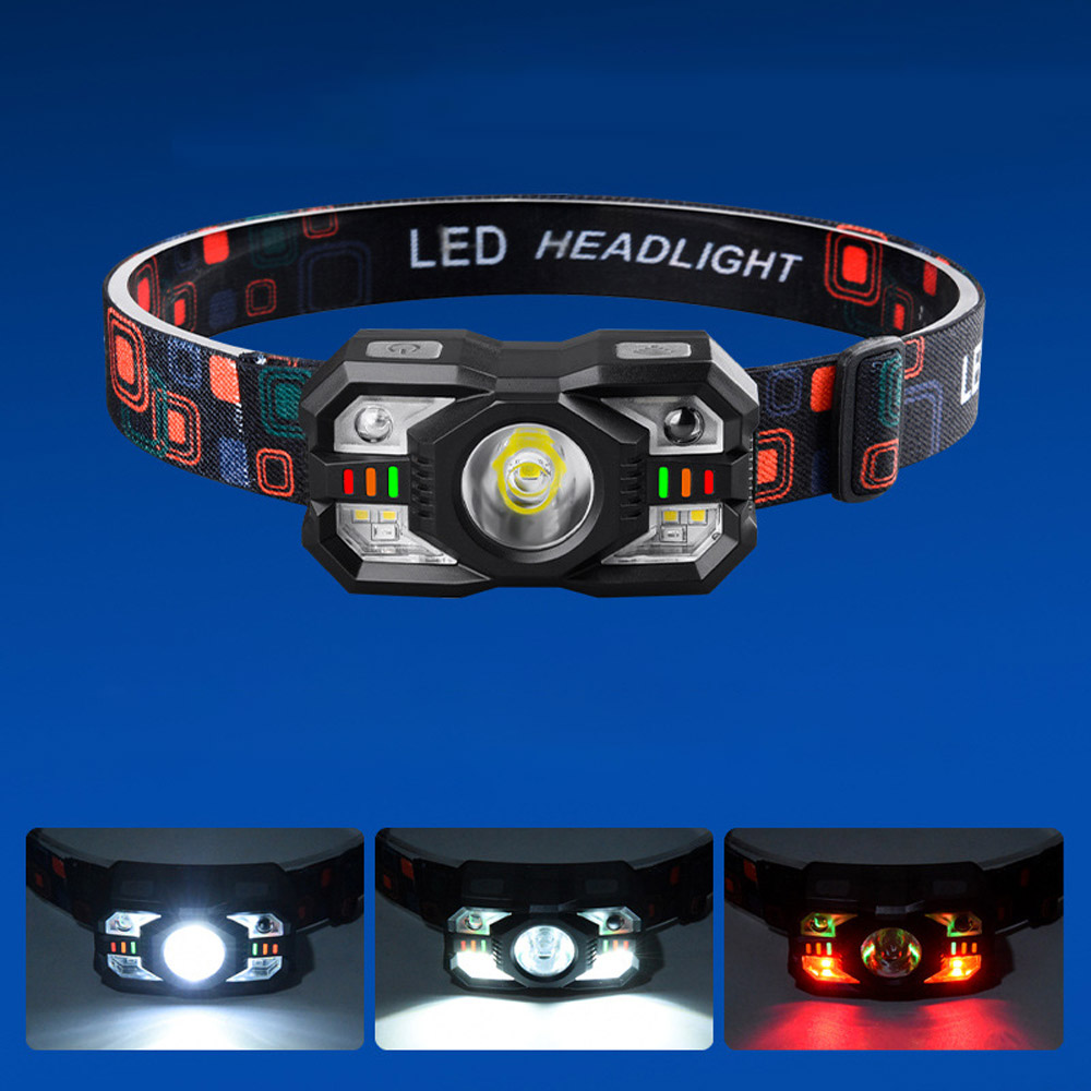 Smart Sensing Wave Sensing Headlight USB Charging Outdoor Night Fishing Headlight